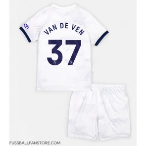 Tottenham Hotspur Micky van de Ven #37 Replik Heimtrikot Kinder 2023-24 Kurzarm (+ Kurze Hosen)